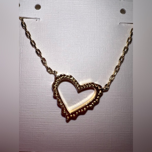 Kendra Scott Gold Open Heart Necklace - Picture 4 of 5